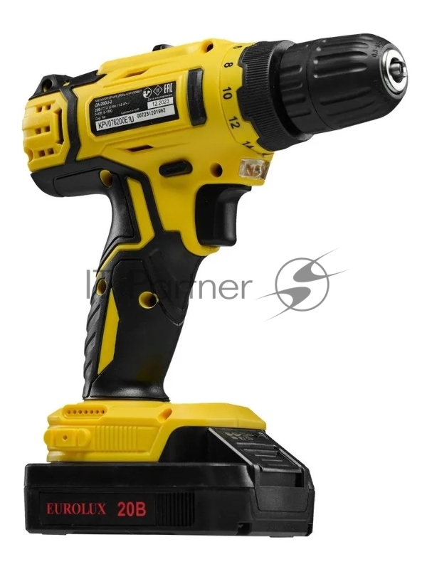 Дрель-шуруповерт аккумуляторная Eurolux ДА-20DU-2