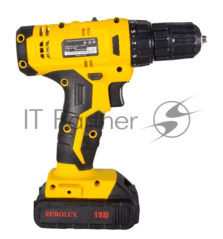 Дрель-шуруповерт аккумуляторная Eurolux ДА-18DU-2