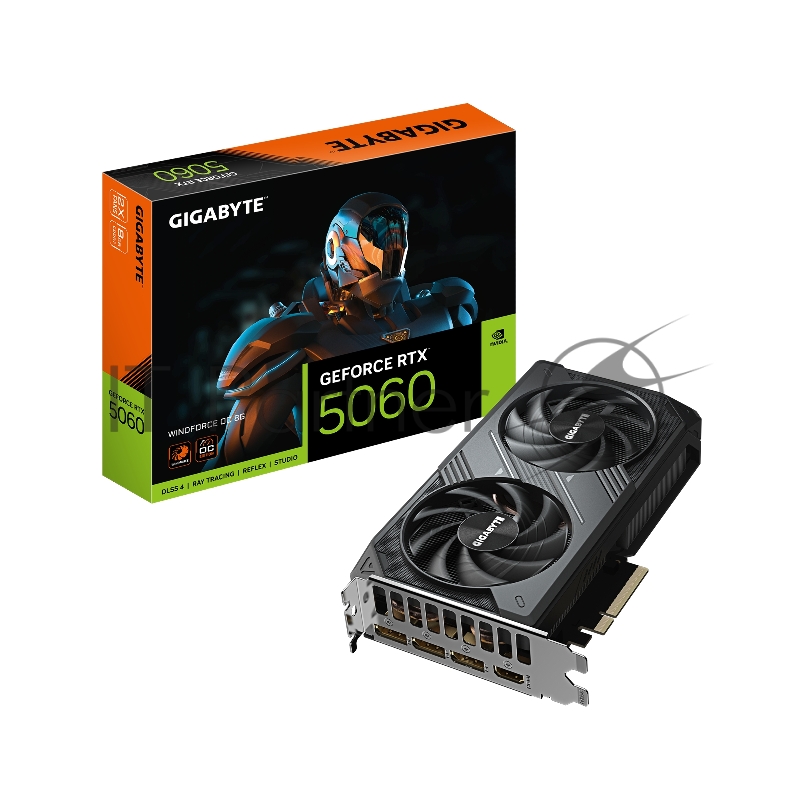 Видеокарта Gigabyte RTX5060 GV-N5060WF2OC-8GD 1.0 NV RTX5060 8Gb 128bit GDDR7 2512/28000/HDMIx1/DP PCI-E 5.0