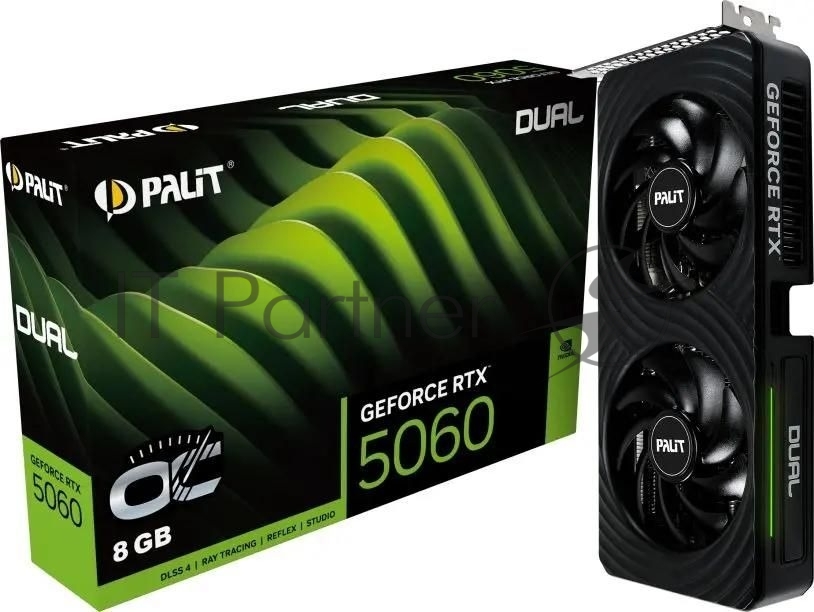 Видеокарта Palit RTX5060 DUAL OC NV RTX5060 8Gb 128bit GDDR7 2280/28000/HDMIx1/DPx3/HDCP R NE75060S19P1-GB2063D PCI-E 5.0