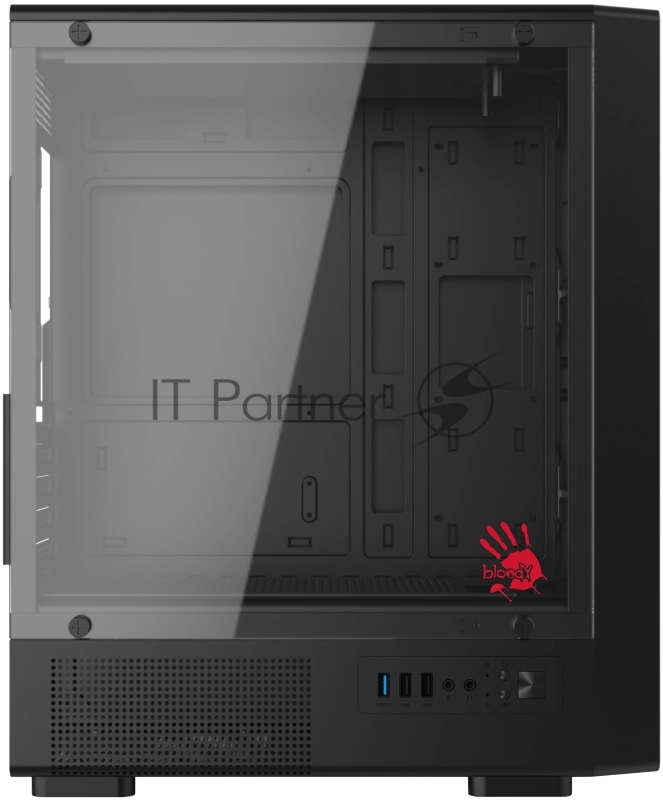 Корпус Bloody BD-CC118 черный без БП mATX 8x120mm 2xUSB2.0 1xUSB3.0 audio bott PSU