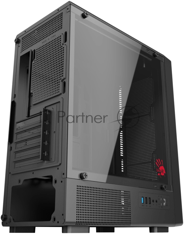 Корпус Bloody BD-CC118 черный без БП mATX 8x120mm 2xUSB2.0 1xUSB3.0 audio bott PSU