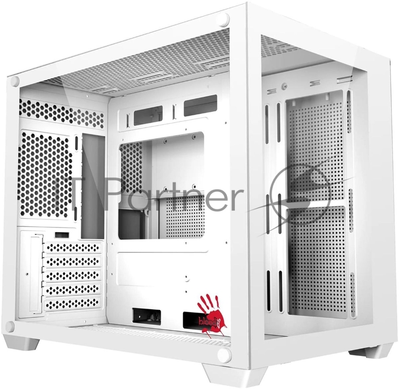 Корпус Bloody BD-CC108 белый без БП mATX 9x120mm 2xUSB3.0 audio bott PSU