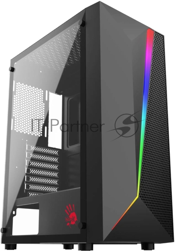 Корпус Bloody BD-CC106 черный без БП ATX 8x120mm 1xUSB2.0 1xUSB3.0 audio bott PSU