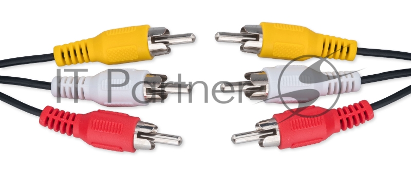 Кабель аудио/видео Cablexpert CCV-539-1.8M-N, 3xRCA/3xRCA, 1.8м, черный, пакет