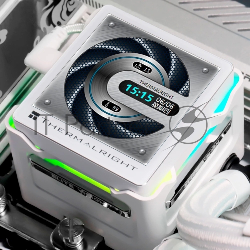 Система водяного охлаждения Thermalright Elite Vision 360 ARGB Soc-AM5/AM4/1200/1700/1851 белый 4-pin 27.7dB Al LCD Ret (E-VISION-360-WH-ARGB)