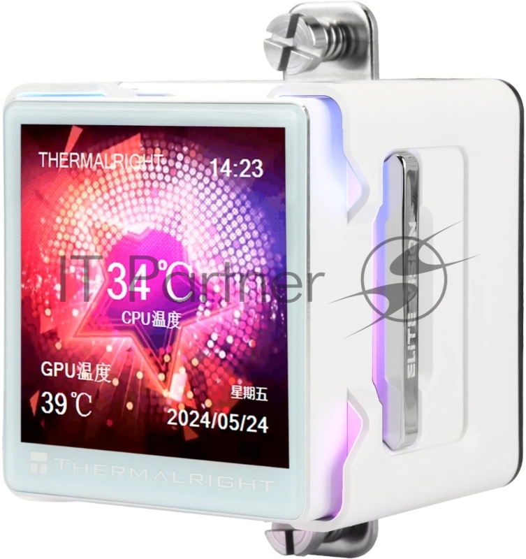 Система водяного охлаждения Thermalright Elite Vision 360 ARGB Soc-AM5/AM4/1200/1700/1851 белый 4-pin 27.7dB Al LCD Ret (E-VISION-360-WH-ARGB)