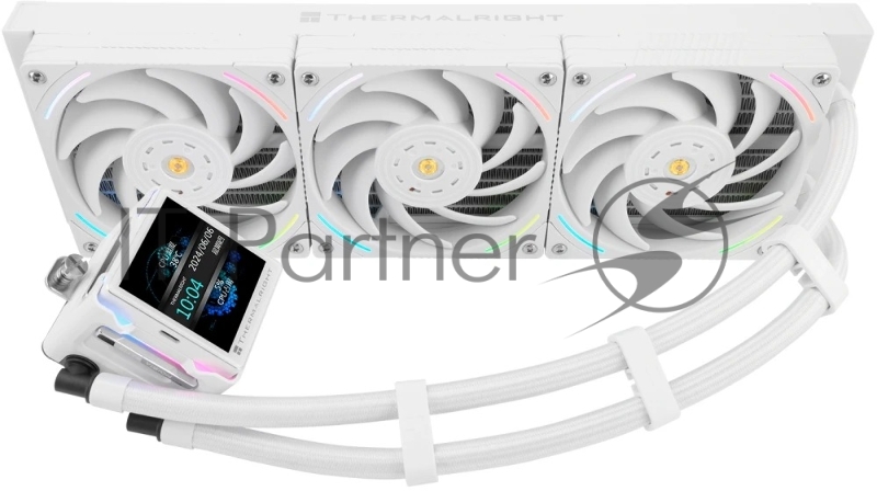 Система водяного охлаждения Thermalright Elite Vision 360 ARGB Soc-AM5/AM4/1200/1700/1851 белый 4-pin 27.7dB Al LCD Ret (E-VISION-360-WH-ARGB)