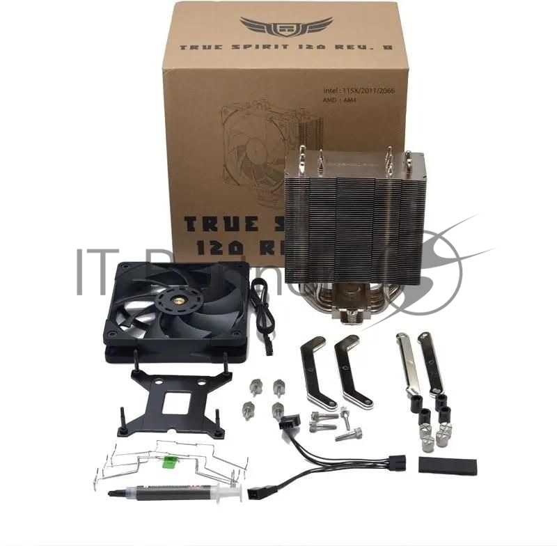 Устройство охлаждения(кулер) Thermalright True Spirit 120 Rev.B Soc-AM5/AM4/1151/1200/2066/201 4-pin 29.6dB Al+Cu 585gr Ret (TRUE-SPIRIT-120-B)
