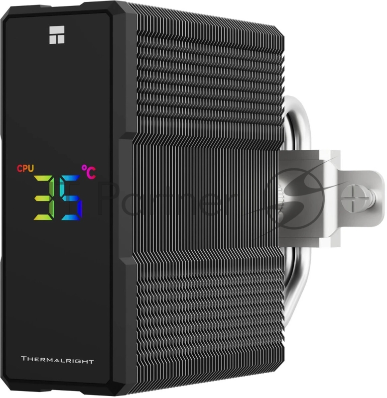 Устройство охлаждения(кулер) Thermalright Assassin X 120 R Digital ARGB Soc-AM5/AM4/1200/1700/1851 черный 4-pin 25.6dB Al+Cu LCD Ret (AX120-R-DIGITAL-BL-ARGB)