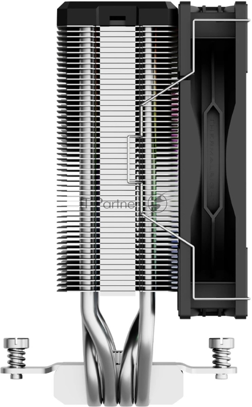 Устройство охлаждения(кулер) Thermalright Assassin X 120 R Digital ARGB Soc-AM5/AM4/1200/1700/1851 черный 4-pin 25.6dB Al+Cu LCD Ret (AX120-R-DIGITAL-BL-ARGB)