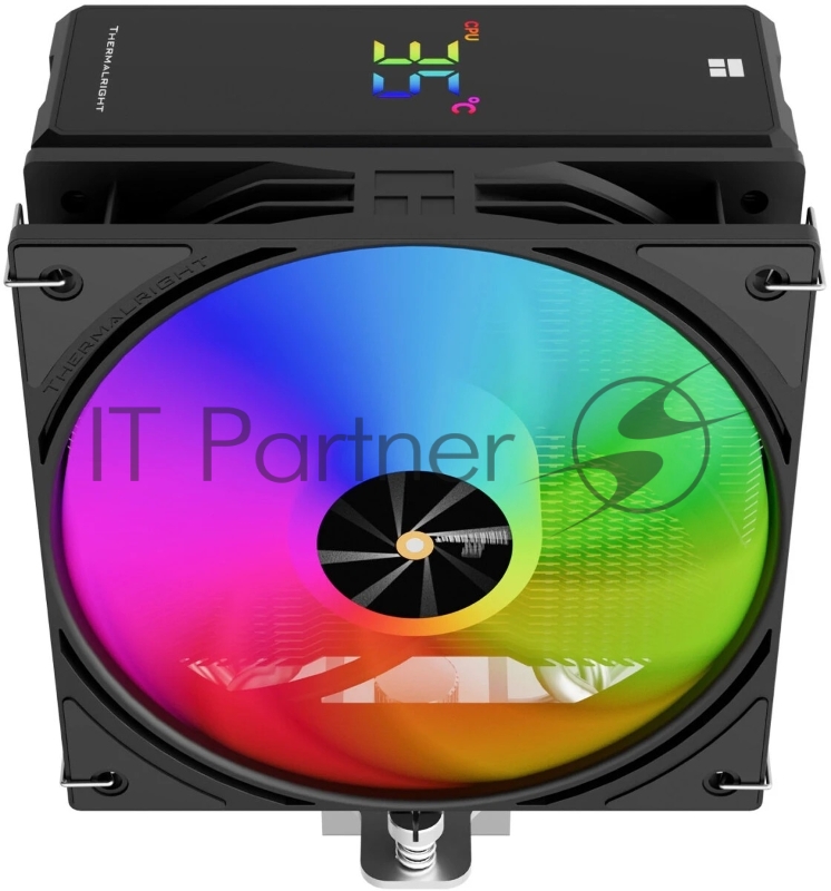 Устройство охлаждения(кулер) Thermalright Assassin X 120 R Digital ARGB Soc-AM5/AM4/1200/1700/1851 черный 4-pin 25.6dB Al+Cu LCD Ret (AX120-R-DIGITAL-BL-ARGB)