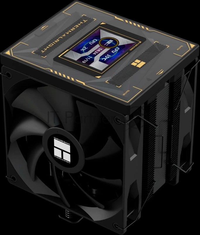 Устройство охлаждения(кулер) Thermalright Burst Assassin Vision 120 Soc-AM5/AM4/1200/1700/1851 черный 4-pin 25.6dB Al+Cu LCD Ret (BA120-VISION-BL)