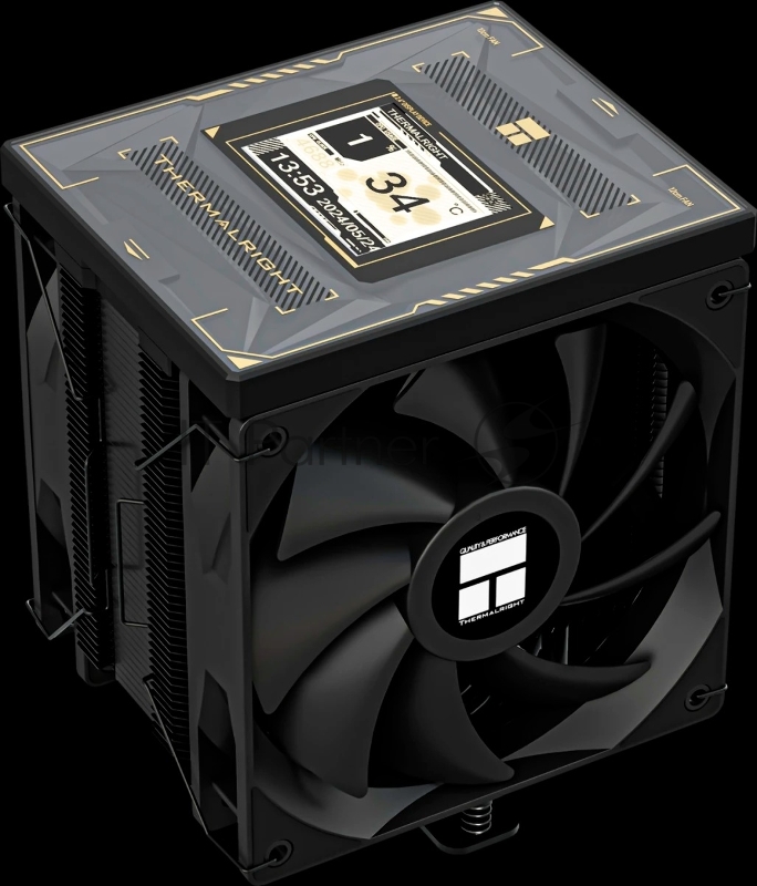 Устройство охлаждения(кулер) Thermalright Burst Assassin Vision 120 Soc-AM5/AM4/1200/1700/1851 черный 4-pin 25.6dB Al+Cu LCD Ret (BA120-VISION-BL)