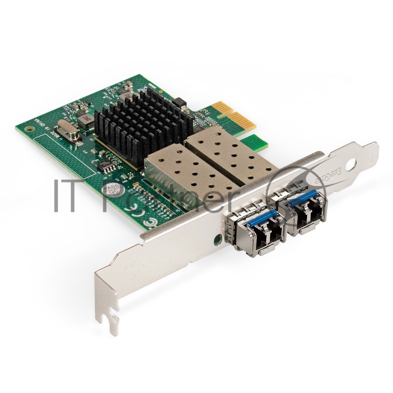 Комплект: Сетевой адаптер SFP ExeGate EXE-82576-F2 + 2xТрансивер Single-Mode до 20км ExeGate EXT-1G-SM1310-LC2-20KM (EX296229RUS: PCI-E x1 v2.0, порты 2x SFP (10/100/1000Mb/s), Gigabit Server NIC Intel Chipset 82576-F2 + 2xEX298328RUS: Tx:1310/Rx:131