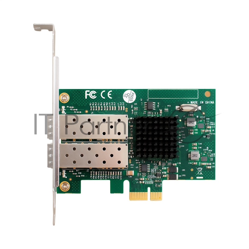 Комплект: Сетевой адаптер SFP ExeGate EXE-82576-F2 + 2xТрансивер Multi-Mode до 550м ExeGate EXT-1G-MM850-LC2-550M (EX296229RUS: PCI-E x1 v2.0, порты 2x SFP (10/100/1000Mb/s), Gigabit Server NIC Intel Chipset 82576-F2 + 2xEX298329RUS: Tx:850/Rx:850 нм