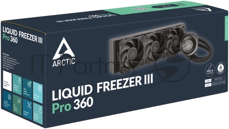 Жидкостная система охлаждения Arctic Cooling Liquid Freezer III Pro 360 Multi Compatible All-In-One ACFRE00180A черный 120мм алюминий+медь 3000rpm 4-pin