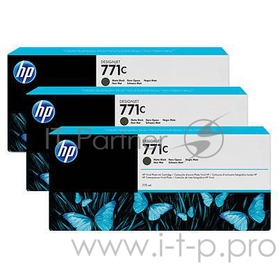 Cartridge HP 771C черный матовый для HP Designjet Z6200 775 мл, 3 шт. в упаковке