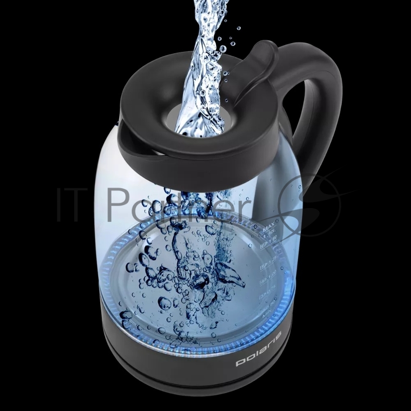 Чайник Polaris PWK-1797-СGL, 2200вт, 1,8л, стекло, черный