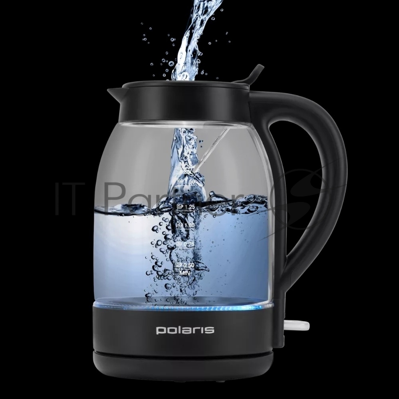 Чайник Polaris PWK-1797-СGL, 2200вт, 1,8л, стекло, черный