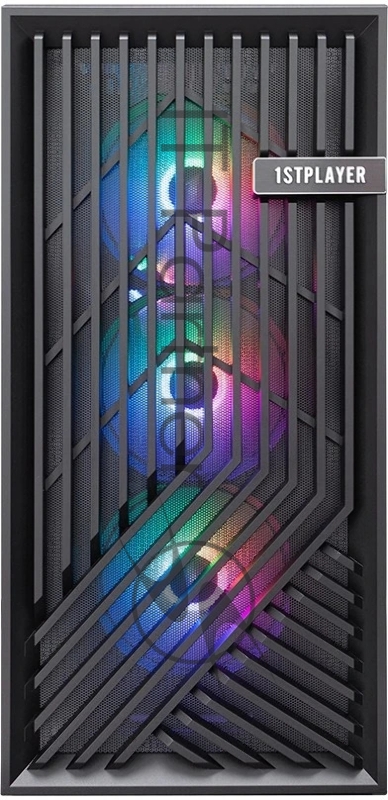 Компьютерный корпус 1STPLAYER FD8 Black / E-ATX / 4x120mm FRGB fans / FD8-BK-4F1