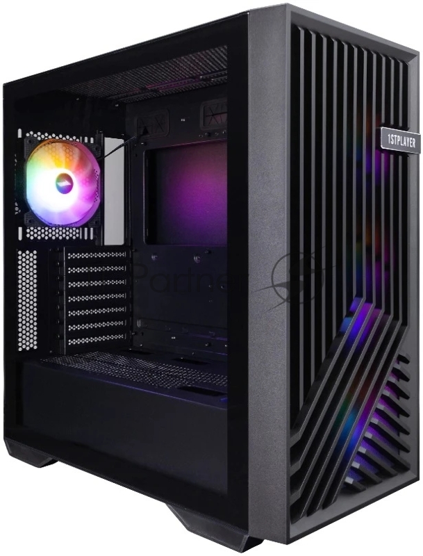 Компьютерный корпус 1STPLAYER FD8 Black / E-ATX / 4x120mm FRGB fans / FD8-BK-4F1