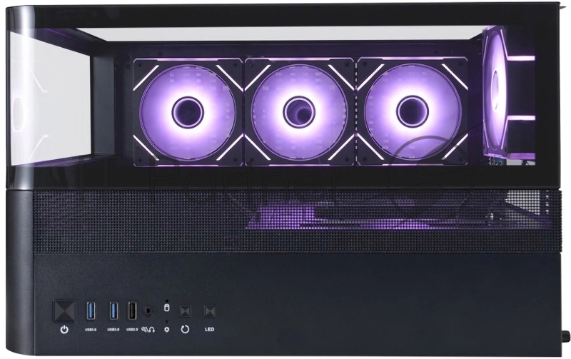 Компьютерный корпус 1STPLAYER RT6 ARGB Black / mATX / 4x120mm ARGB fans / RT6-BK-3FC7R-1FC7