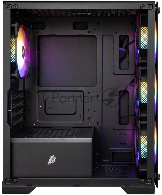 Компьютерный корпус 1STPLAYER FIREBASE X2-M / mATX / 4x120mm FRGB fans / X2-M-BK-4F1