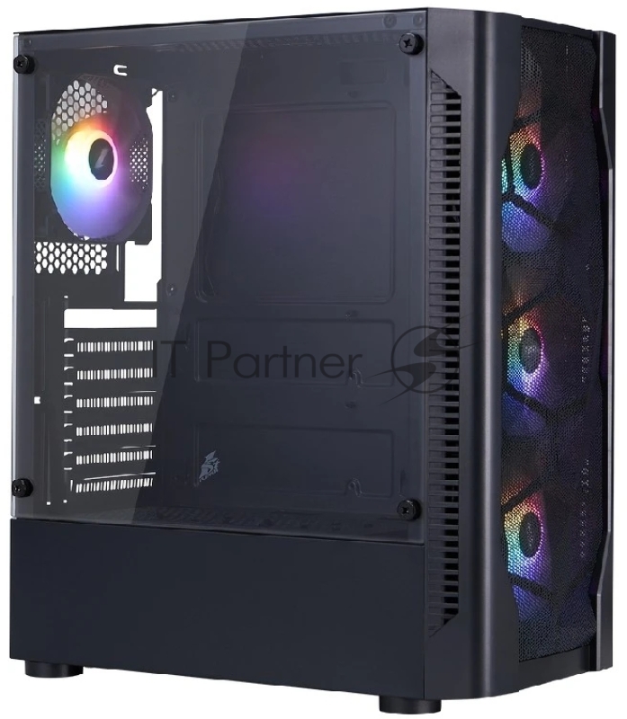 Компьютерный корпус 1STPLAYER DK D4 Black / ATX / 4x120mm FRGB fans / D4-BK-4F1