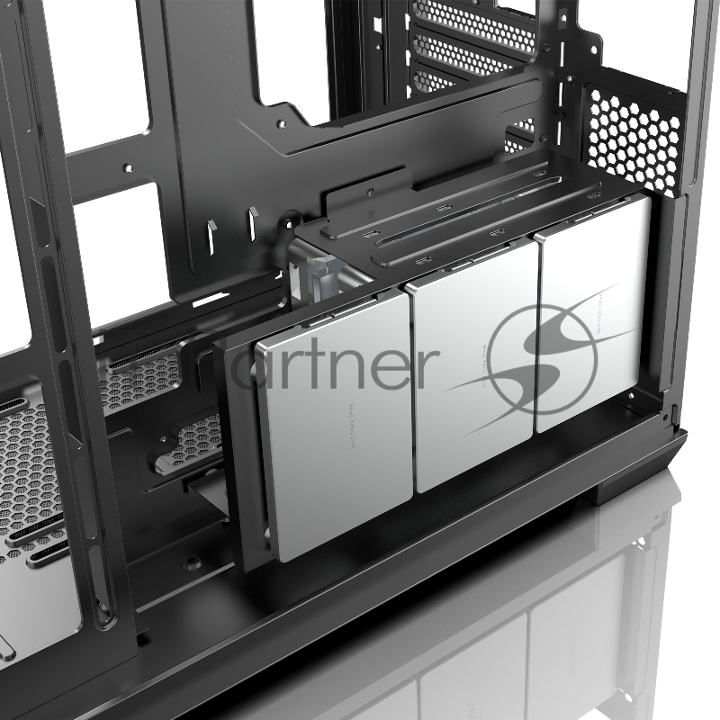 Корпус без блока питания/ Case Raijintek ATREUS BT4, Midi-Tower, TG, 4x120mm ARGB, 2xUSB-A 3.0 + 1xUSB Type-C , E-ATX, ATX, mATX, mITX Black