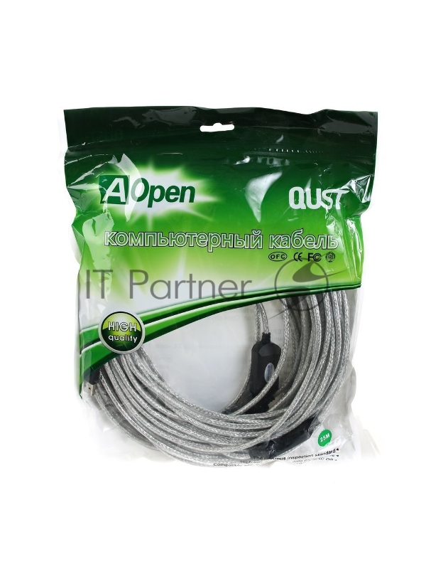 Кабель-адаптер/ Кабель-адаптер USB2.0-repeater, удлинительный активный <Am-->Af> 25м Aopen<ACU823-25M>