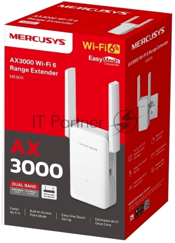 Усилитель Wi-Fi сигнала Mercusys ME80X AX3000