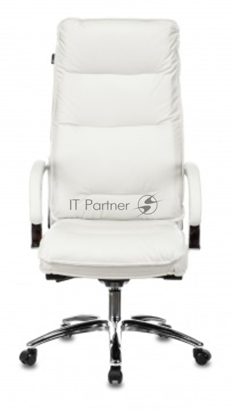 Кресло руководителя Бюрократ T-9927SL слоновая кость кожа крестов. хром