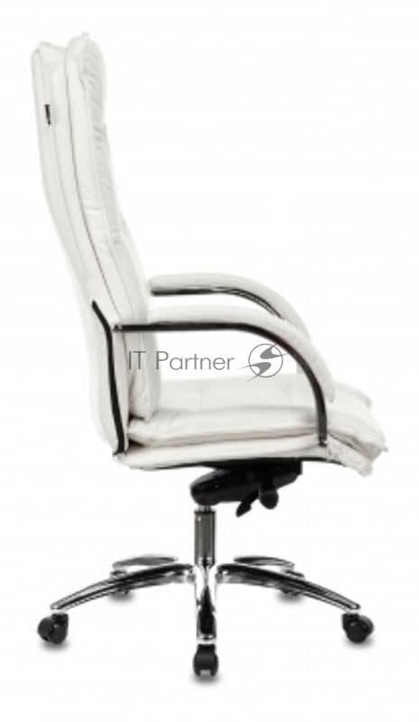 Кресло руководителя Бюрократ T-9927SL слоновая кость кожа крестов. хром