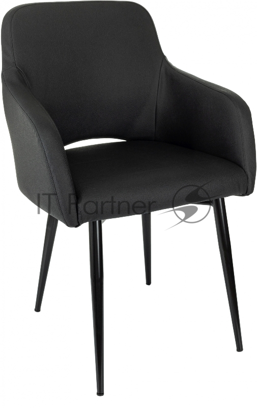 Кресло Бюрократ CH-380F черный эко.кожа на ножках металл