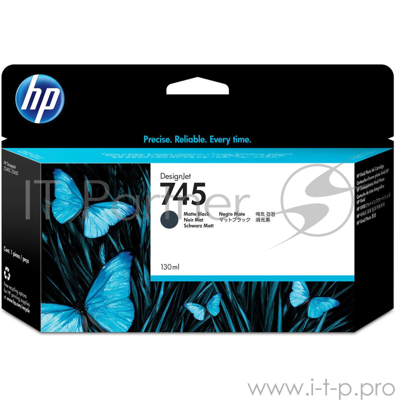 Cartridge HP 745 Черный матовый для HP DesignJet, 130ml