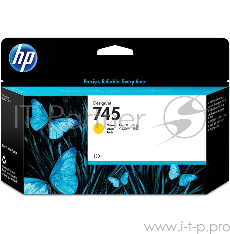 Cartridge HP 745 Желтый для HP DesignJet, 130ml