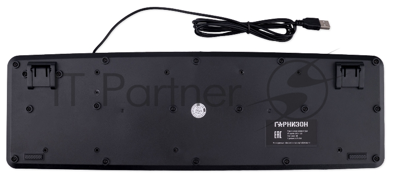 Комплект проводной клавиатура+мышь Гарнизон GKS-122, 104кл+3кн, 1000 DPI, 1.8м, черный