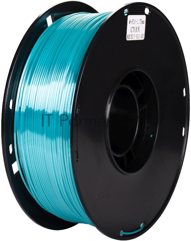 Пластик для принтера 3D Cactus CS-3D-PLA-1KG-S-CYAN PLA SILK d1.75мм 1кг L326м 1цв.