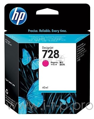 Cartridge HP 728 для НР DJ Т730/Т830 40-ml Magenta Ink Cart