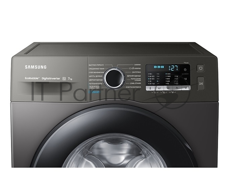Стиральная машина Samsung WW70AGAS22AX нержавеющая сталь, загрузка фронтальная 7 кг, 1200 об/мин, класс: A+++