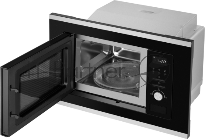 Микроволновая печь встраиваемая Weissgauff BMWO-207 Grill черный/нержавеющая сталь, 20 л, 800 Вт