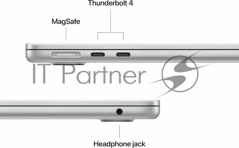 Apple MacBook Air 13-inch 2025 A3240 (КЛАВ.РУС.ГРАВ.) Silver 13.6 Liquid Retina {(2560x1600) M4 10C CPU 8C GPU/16GB/256GB SSD/рекоменд.переходник 11007065}