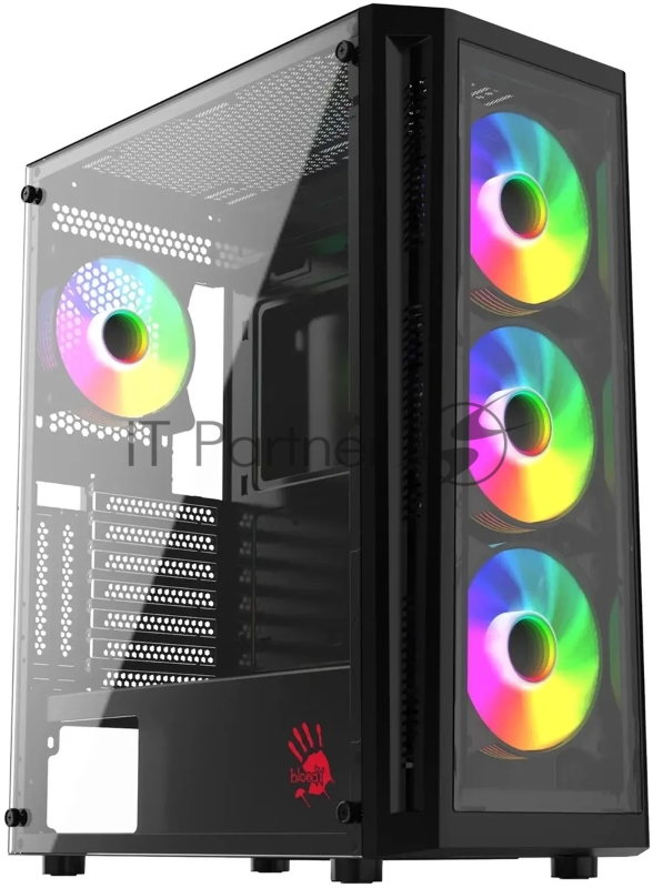 Корпус Bloody BD-CC120F черный без БП ATX 8x120mm 1xUSB2.0 1xUSB3.0 audio bott PSU