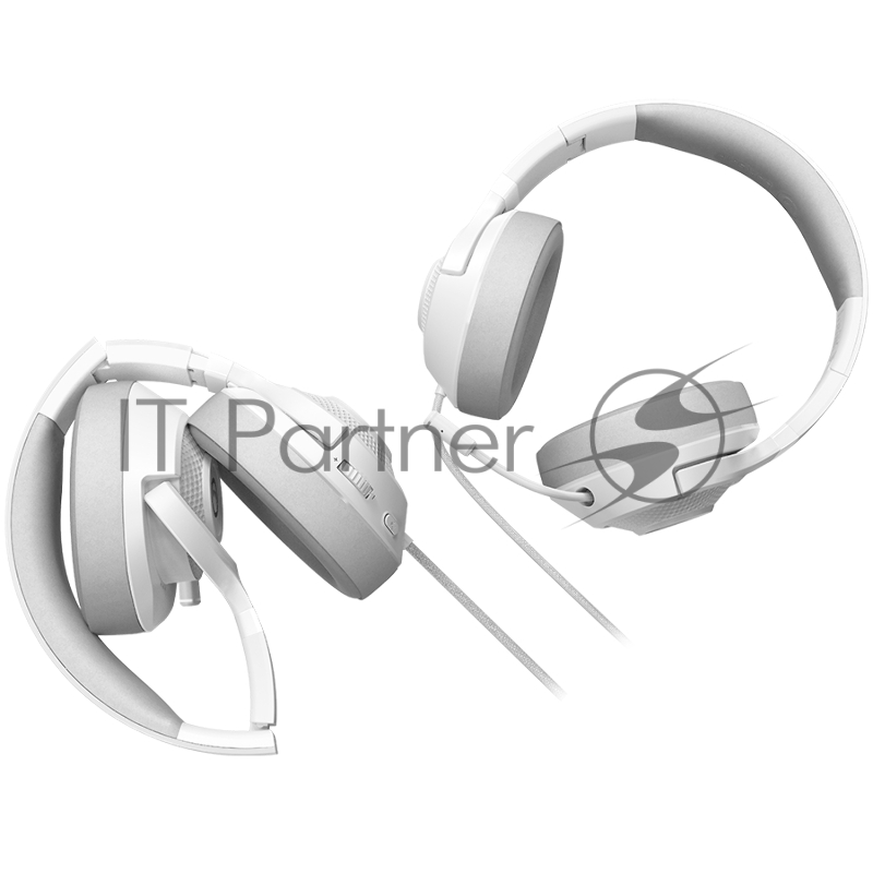 Игровая гарнитура LORGAR Noah 101, Gaming headset with microphone, 3.5mm jack connection, cable length 2m, foldable design, PU leather ear pads, size: 185*195*80mm, 0.245kg, white. (LRGGHS101W)