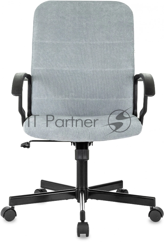 Кресло Бюрократ Triest Fabric серо-голубой Light-28 крестов. металл черный