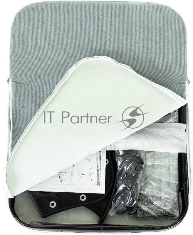 Кресло Бюрократ Triest Fabric серо-голубой Light-28 крестов. металл черный