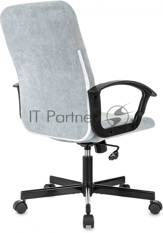 Кресло Бюрократ Triest Fabric серо-голубой Light-28 крестов. металл черный