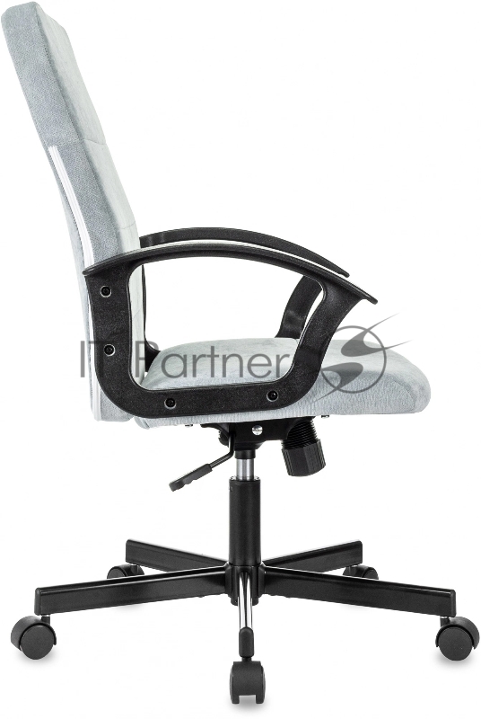 Кресло Бюрократ Triest Fabric серо-голубой Light-28 крестов. металл черный