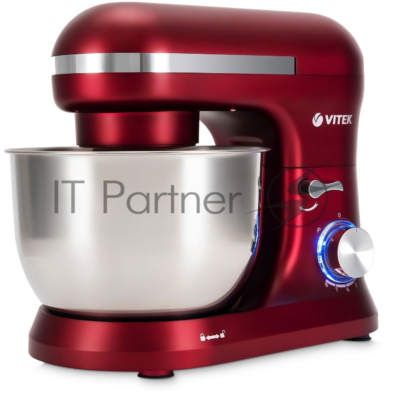 Миксер планетарный Vitek VT-PM0111 1500Вт вишневый
